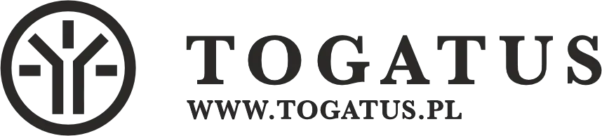 togatus pl poziome czarne na biale tło